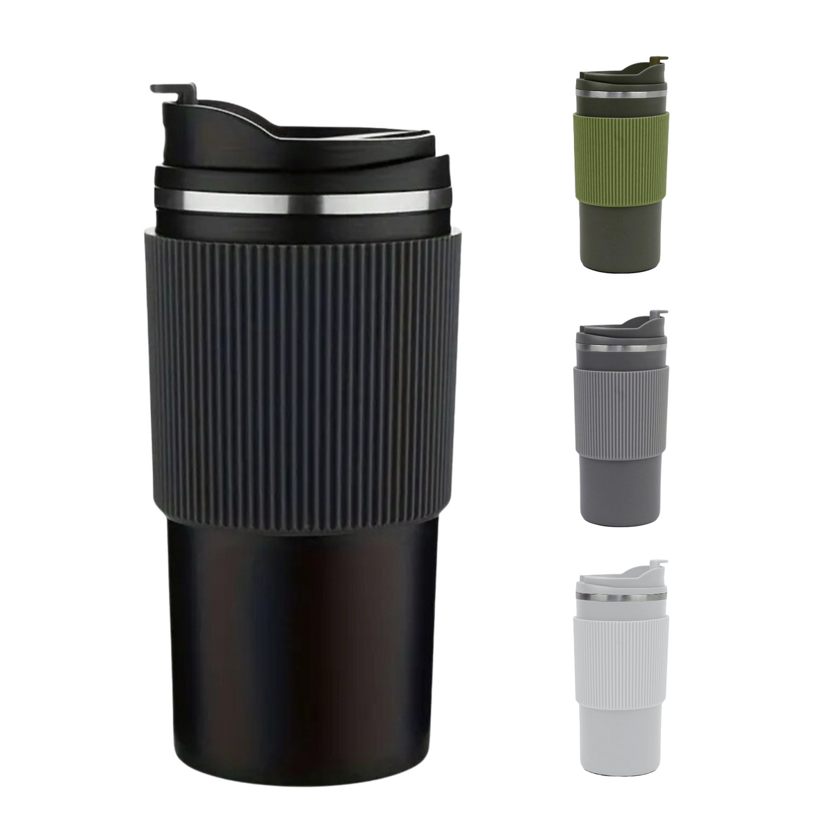 WELLZ 500ml coffee mug with silicone grip for office use and corporate gifting in the UAE
