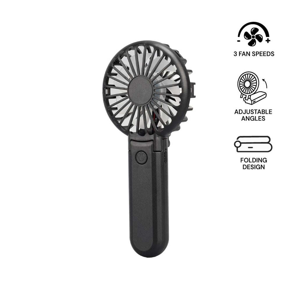 Rechargeable Handheld Fan with Foldable Desk Stand