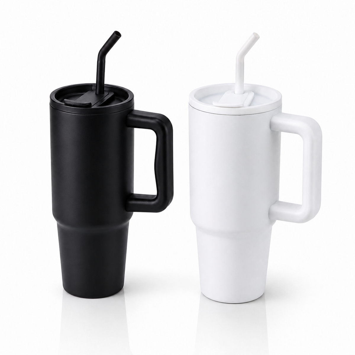 Wellz recycled stainless steel tumbler with reusable straw