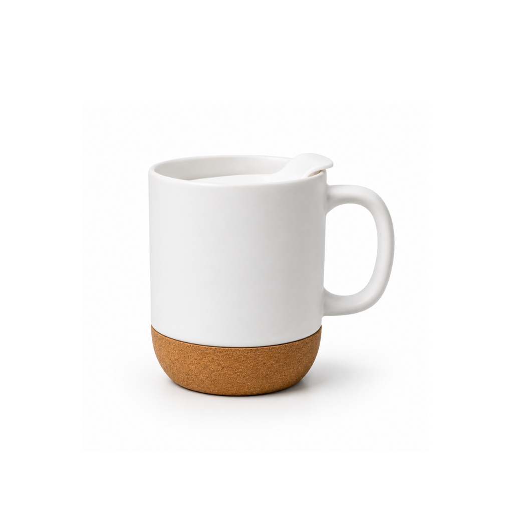 WELLZ Ceramic Mug with Cork and Lid