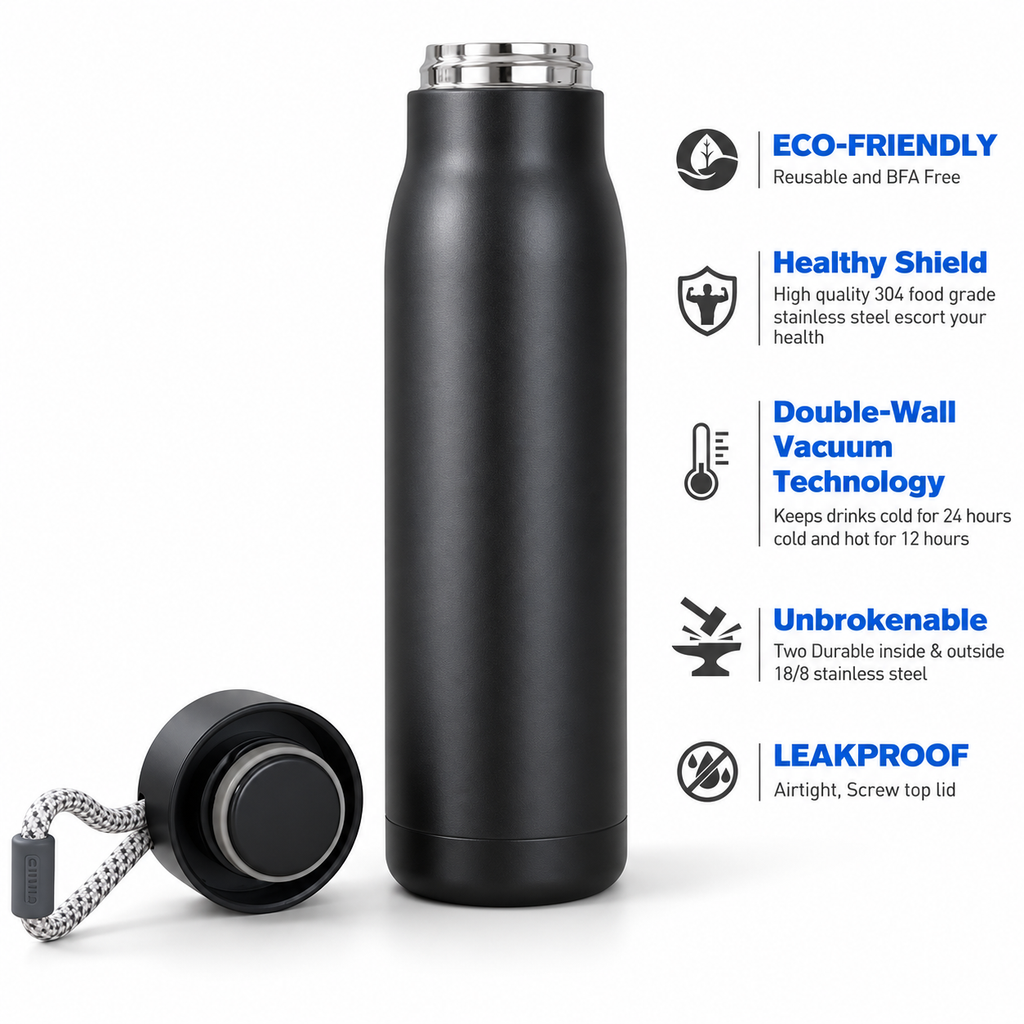 Double Wall Stainless Steel Bottle – 550ml