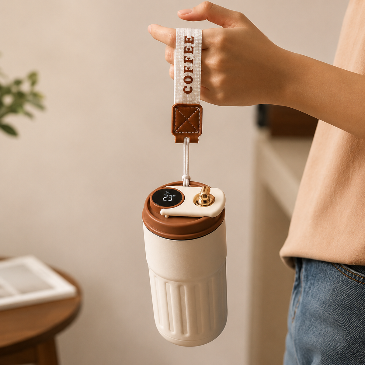 WELLZ COFFEE 460ml Smart Temperature Travel Mug
