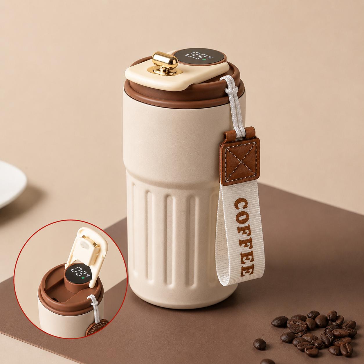 WELLZ COFFEE 460ml Smart Temperature Travel Mug