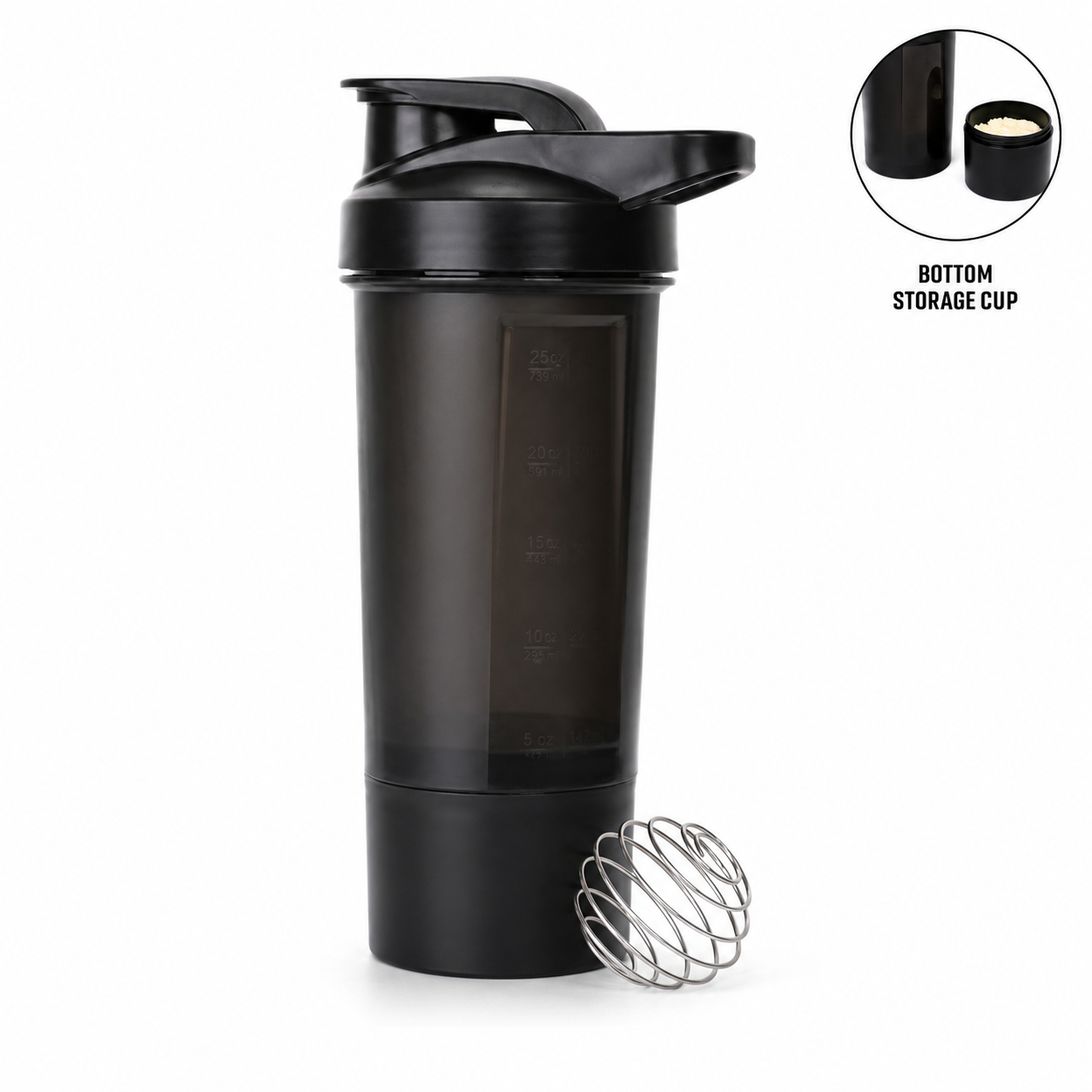 WELLZ Protein Shaker Water Bottle with Cup by Giftology