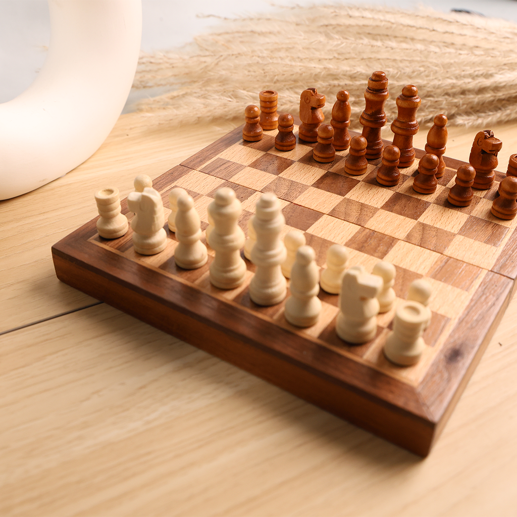 Portable Wooden Chess Board