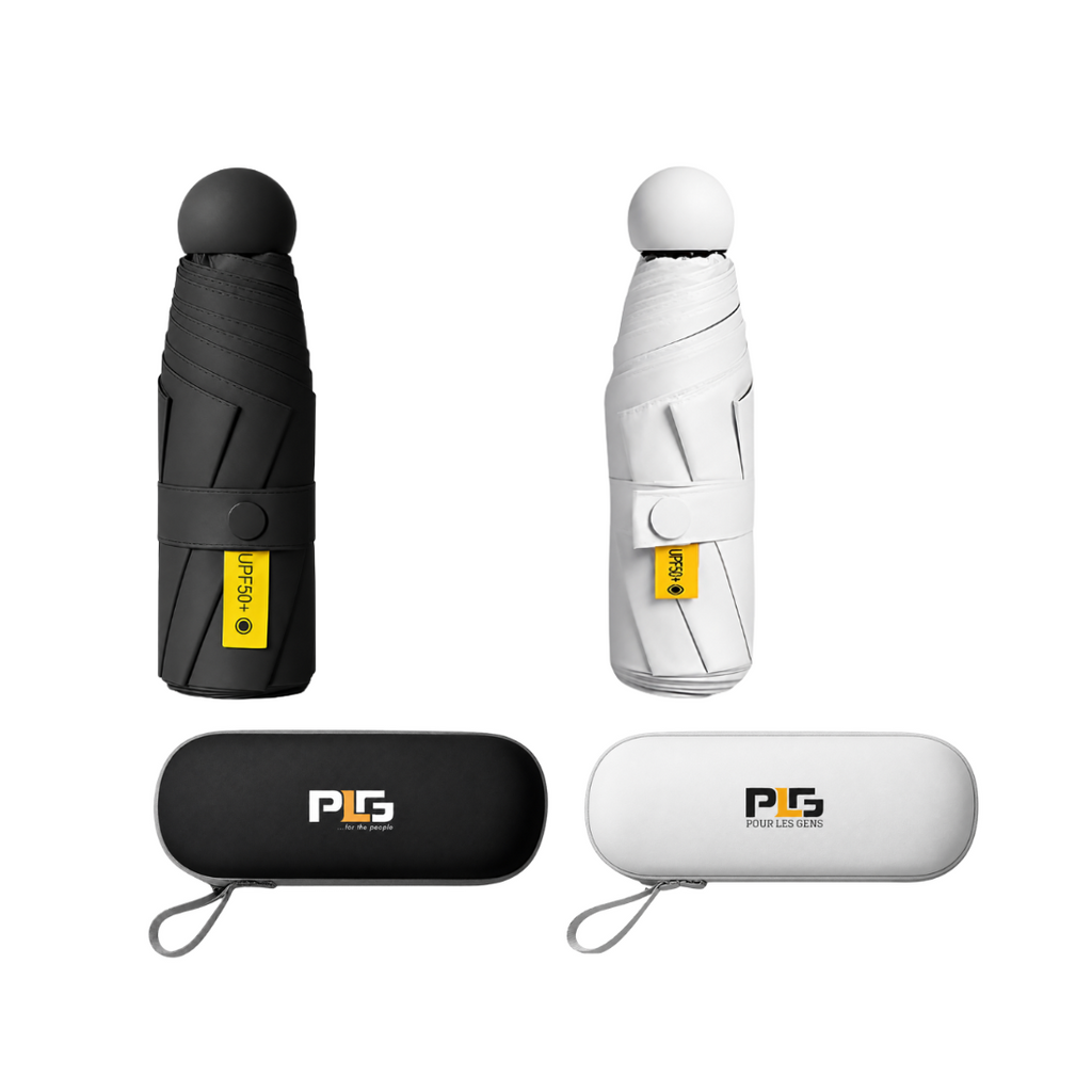 WELLZ 2-Piece Premium Travel UV Umbrella Bundle